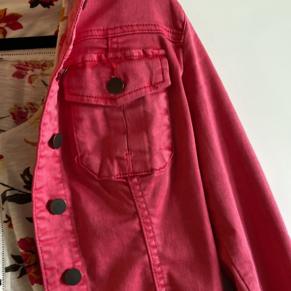 Kut from the Kloth Pink Jacket with Floral Lining - Picture 3 of 12